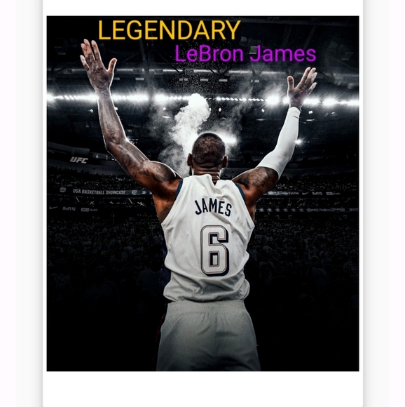 NEW! LEBRON JAMES SELF-CREATED 8.5x11 ULTRA GLOSSY BASKETBALL ART 3 POSTER SET! - Picture 3 of 3